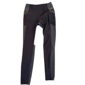 Eddie Bauer High Waisted Grey Panel Leggings
